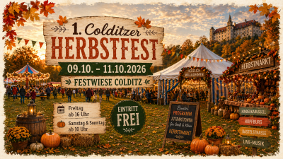 Veranstaltung: 1. Colditzer Herbstfest 09. – 11.10.2026