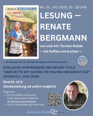 Flyer Lesung Renate Bergmann SeeCampus