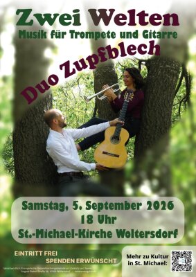 Plakat Konzert Duo Zupfblech am 5. September