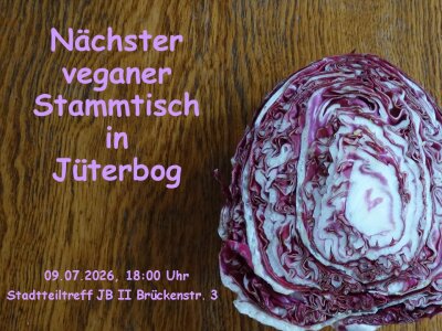 Veranstaltung: Veganer Stammtisch Do 09.​07.​2026