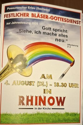 Veranstaltung: Bl&auml;sergottesdienst in Rhinow Di 04.08.2026