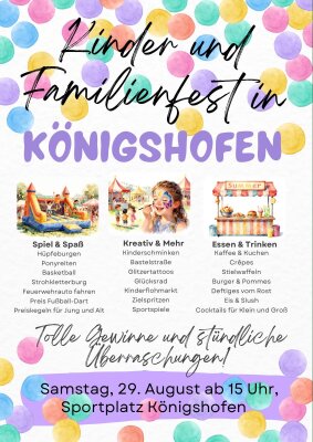 Flyer Kinder- und Familienfest Königshofen (Bild vergr&ouml;&szlig;ern)