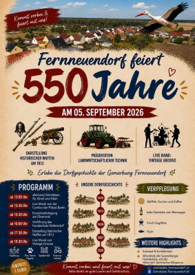 Veranstaltung: 550 Jahre Fernneuendorf 05. – 06.09.2026