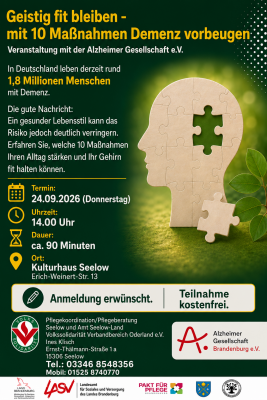 Flyer "Geistig fit bleiben"