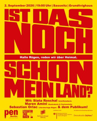 Hallo Rügen, reden wir über Heimat. Mittwoch, 2. September 2026 · 19 Uhr · Grundtvighaus Sassnitz · Eintritt frei (Bild vergr&ouml;&szlig;ern)