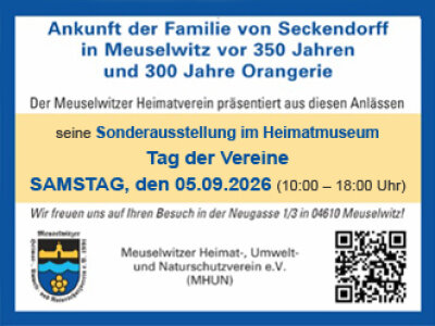 Orangerie, Heimatmuseum, Tag der Vereine