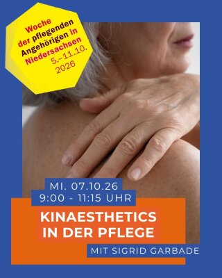 Veranstaltung: Kinaesthetics in der Pflege: Bewegung besser verstehen, den eigenen R&uuml;cken schonen Mi 07.​10.​2026