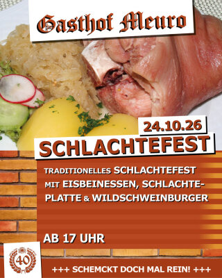 Traditionelles Schlachtefest im Gasthof Meuro