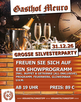 Große Silvesterparty im Gasthof Meuro