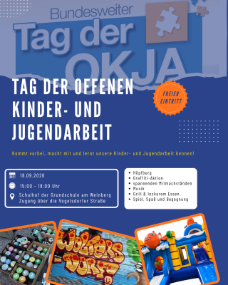 Flyer Tag der OKJA Woltersdorf