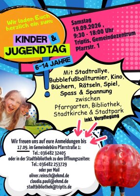 Einladung zum Kinder- und Jugendtag in Triptis am 19.9. von 9.30 bis 18.00 Uhr (Bild vergr&ouml;&szlig;ern)