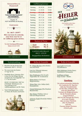 Flyer zum Theaterstück