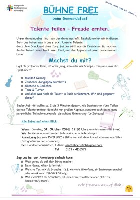 Bühne frei für dein Talent!