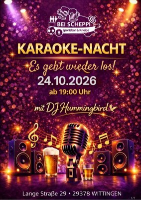 Plakat Karaoke-Nacht (Bild vergr&ouml;&szlig;ern)