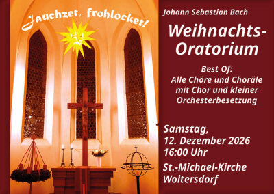Ankündigung Weihnachtsoratorium