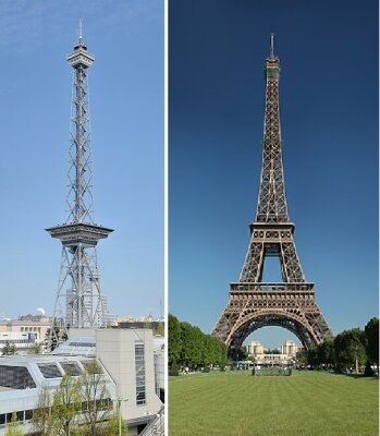 Wahrzeichen von Berlin und Paris (Bild vergr&ouml;&szlig;ern)