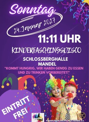 Flyer Kinderfaschingsdisco