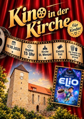 Plakat für Kino in der Kirche (Bild vergr&ouml;&szlig;ern)