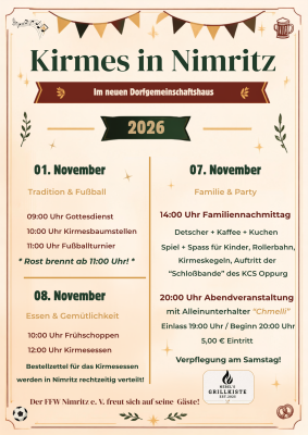 Flyer Kirmes 2026