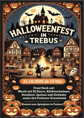 Plakat Halloweenfest in Trebus